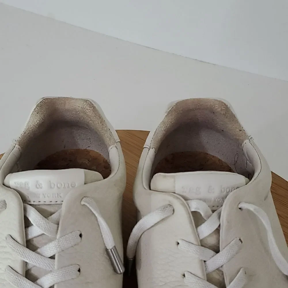 rag & bone RB1 Revival Textured Leather Sneakers Women's Size 36 US 6